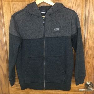 Boys Vans 2 Tone Marled Grey Zip Up Hoodie